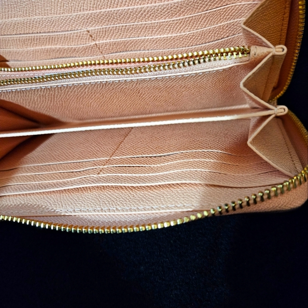 Coach Light Pink/Faded Blush Wristlet Wallet-Pebble Leather with Gold Hardware - Picture 6 of 9